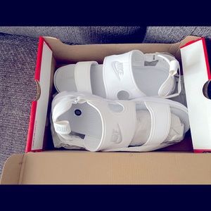 White Nike Sandals